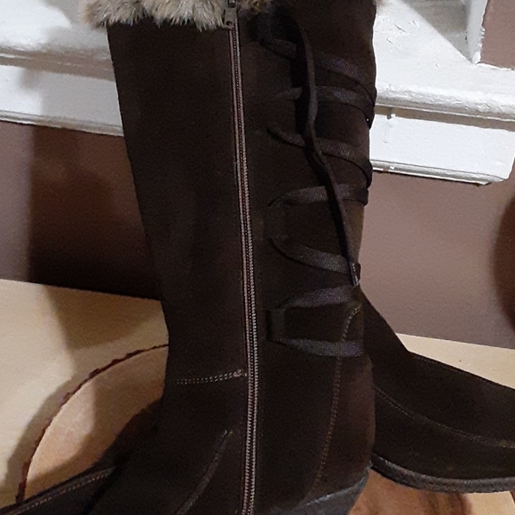 FRIZZANTE brown suede leather boots size 9 - Picture 5 of 10